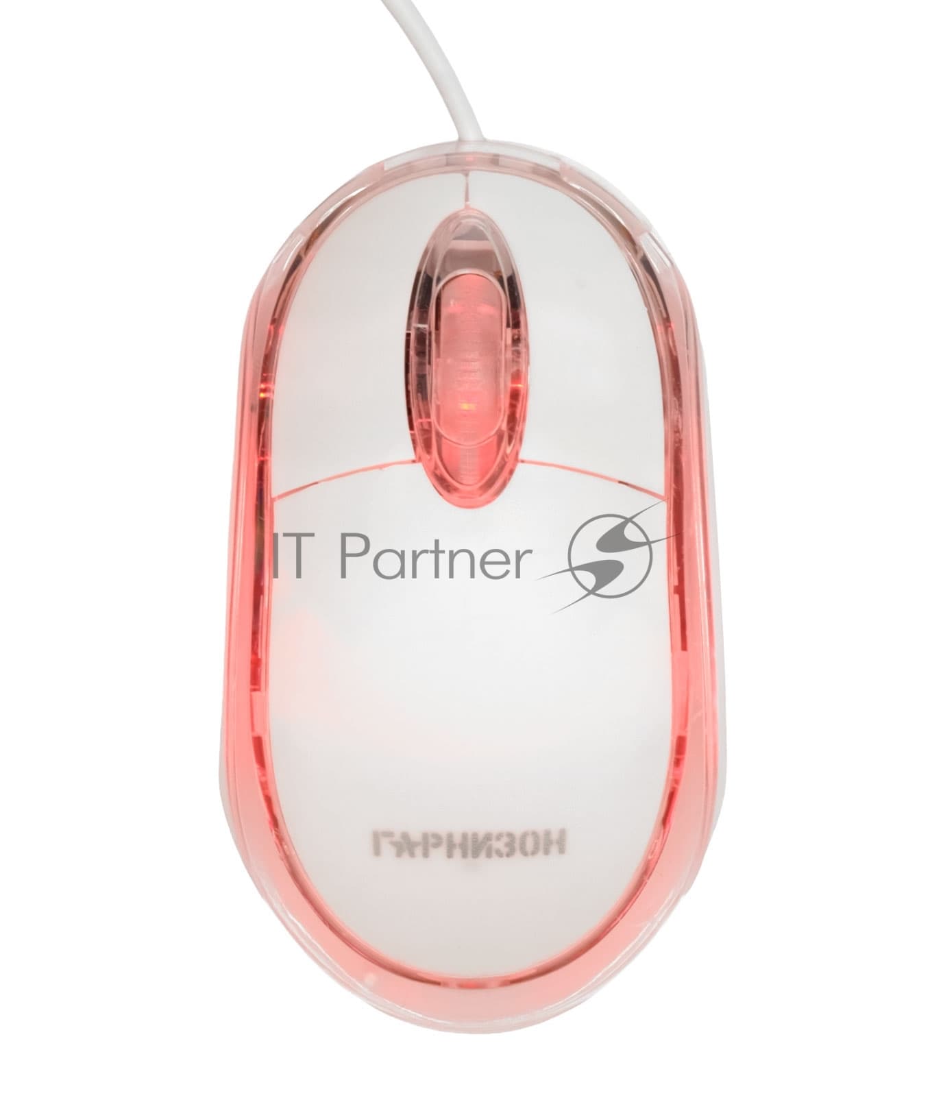 Мышь проводная Гарнизон GM-100W белый, 1000 dpi, USB, кнопки - 3
