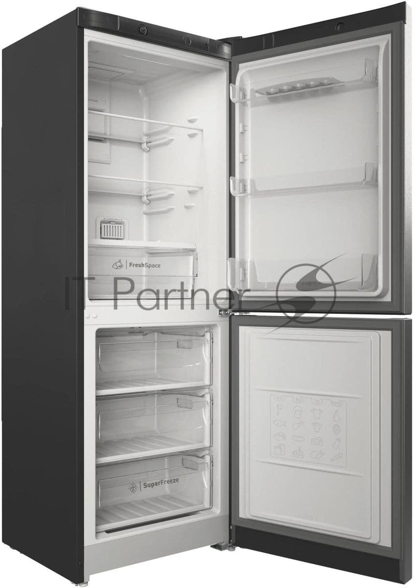 Холодильник Indesit ITS 4160 G серебристый двухкамерный 179/78л морозилка снизу, No Frost