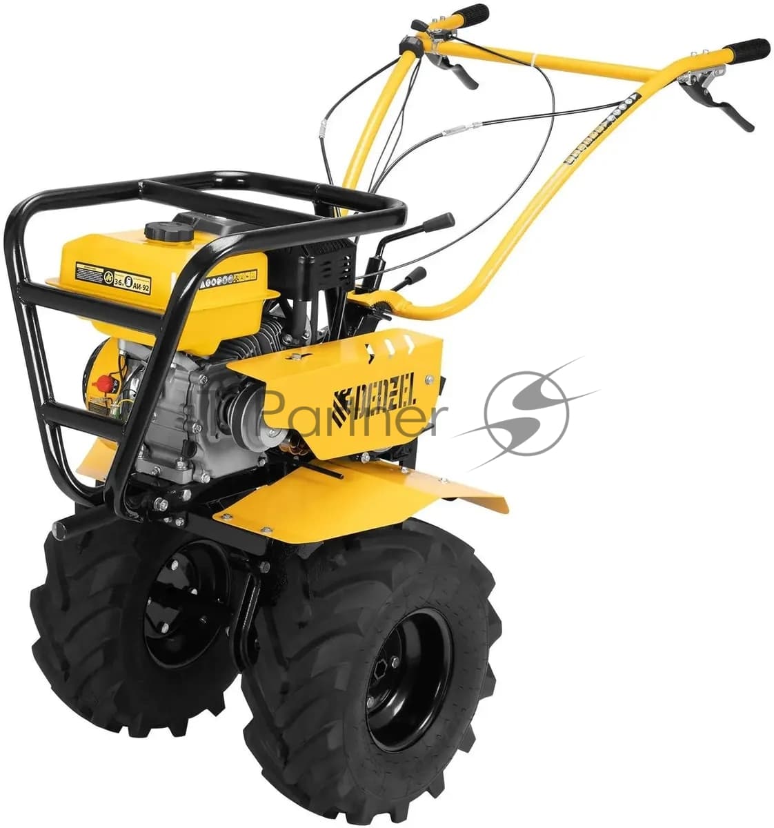 Мотоблок Denzel DPT-470S-PRO, 7 л.с., ремен.сцеп, фрез 3х4, ШОМ, передачи 4В/2Н