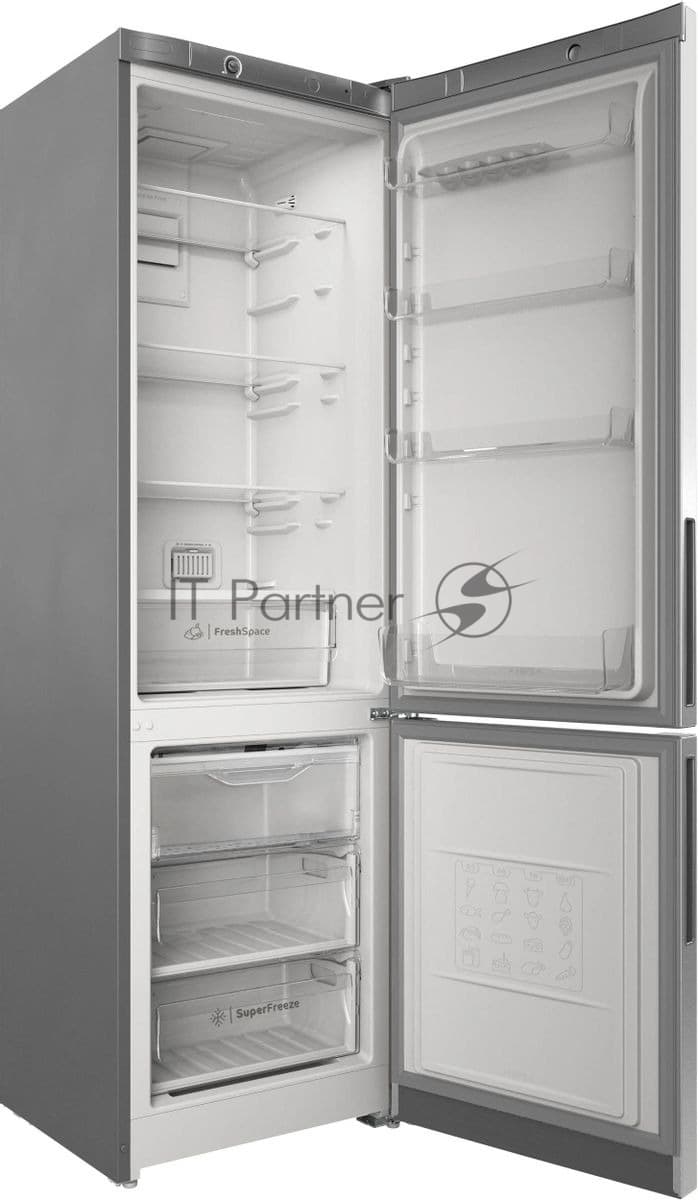 Холодильник Indesit ITS 4200 XB нержавеющая сталь, двухкамерный, 247/78л, морозилка снизу, No Frost