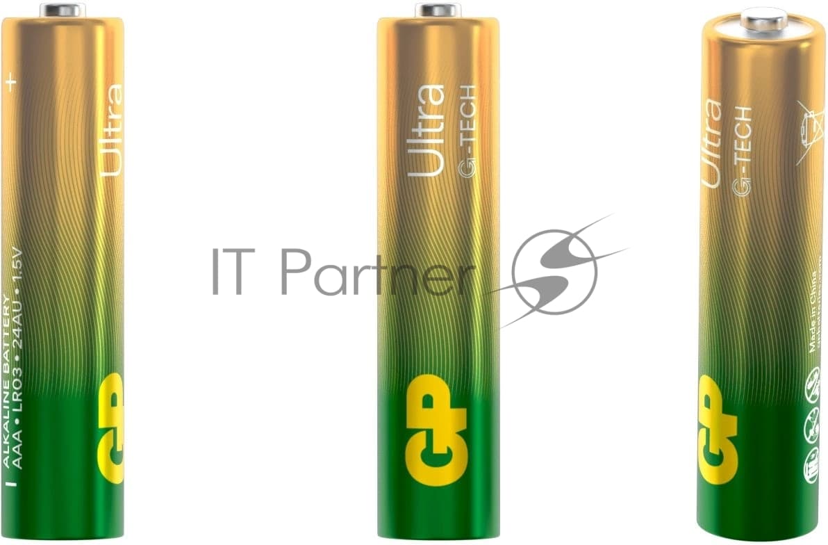 Алкалиновые батарейки GP Ultra Alkaline G-Tech 24А AАA - 4 шт. на блистере