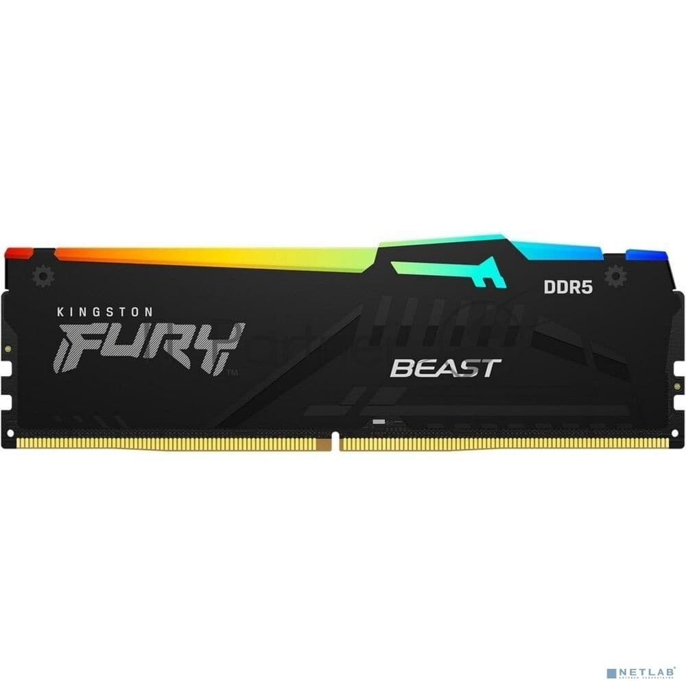 Память оперативная/ Kingston 8GB 5600MT/s DDR5 CL36 DIMM FURY Beast RGB EXPO