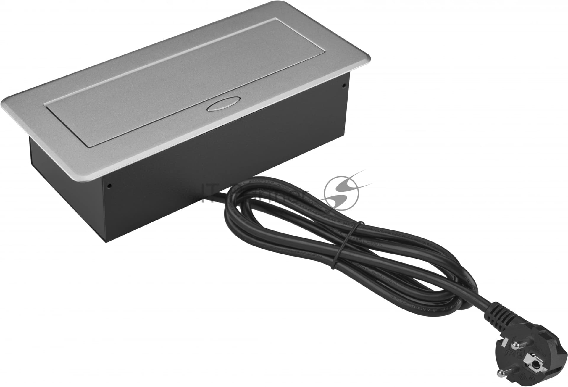 Розетка Cactus CS-SOCKET-EU3-GYBK для столешницы 26.5x11.8x6.5см серый