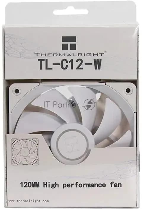 Вентилятор для корпуса Thermalright TL-C12-W белый 4-pin 25.6dB 135gr Ret