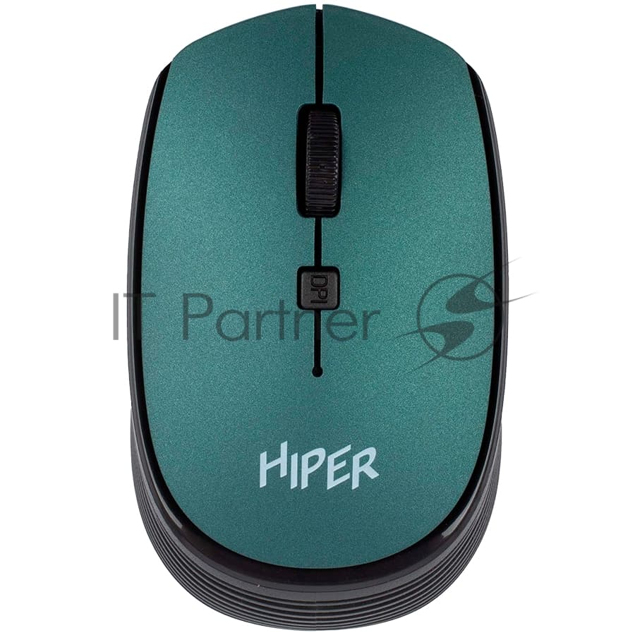 Мышь беспроводная HIPER HOMW-084 зеленый, 1600 dpi, радиоканал, USB, кнопки - 4