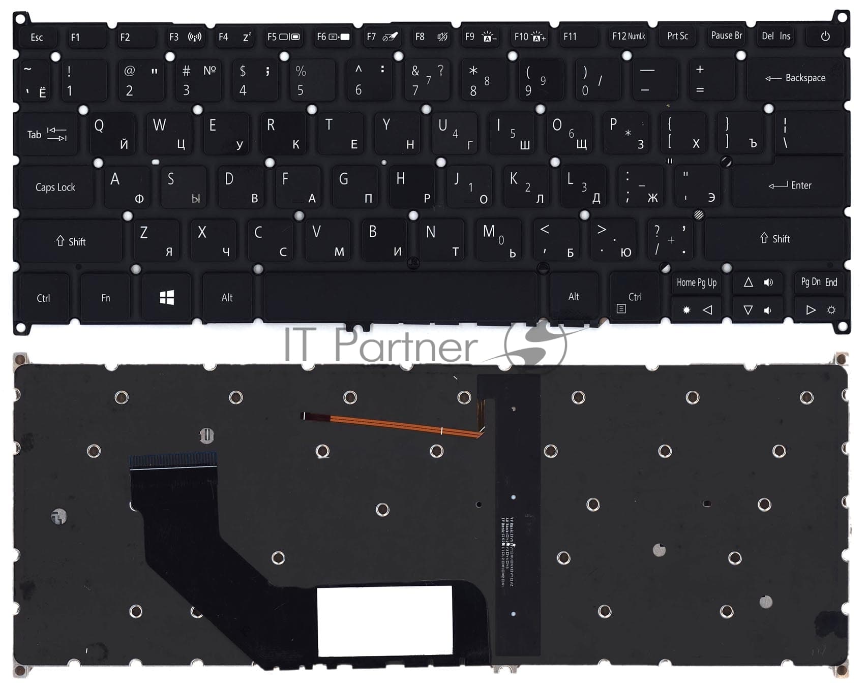Клавиатура для ноутбука Acer Swift 3 SF314-41 черная с подсветкой