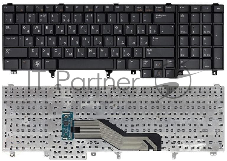 Клавиатура для ноутбука Dell Latitude E6520 E6530 E6540 черная