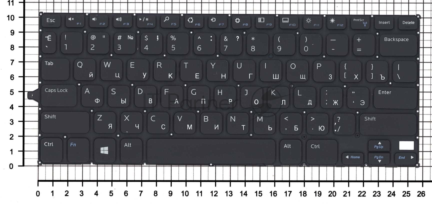 Клавиатура для ноутбука Dell Inspiron 11 3147 черная