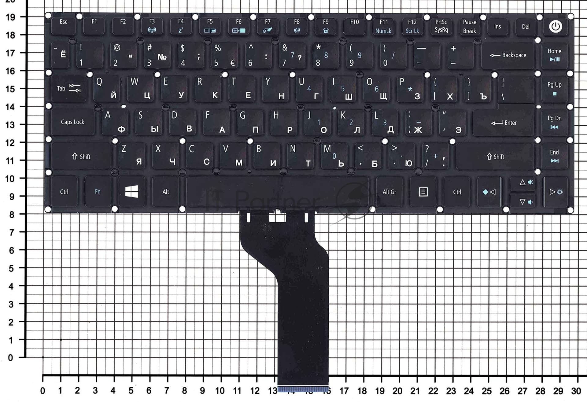 Клавиатура для ноутбука Acer Swift 3 SF314-51 черная с подсветкой