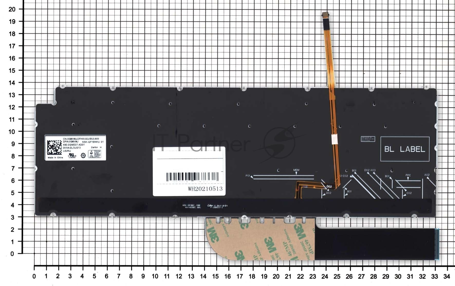 Клавиатура для ноутбука Dell Inspiron 5584 серебристая