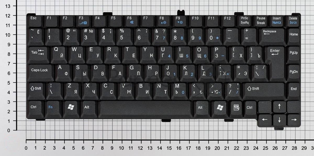 Клавиатура для ноутбука Fujitsu-Siemens Amilo M7440 M7440G M6100 черная