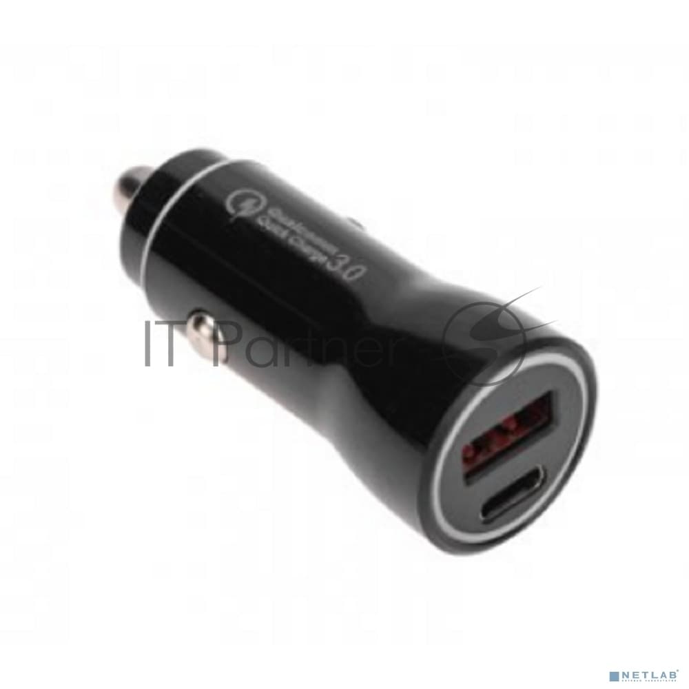 Автозарядка в прикуриватель Rexant АЗУ USB-A (QC 3.0)+USB-C (PD), 38Вт черный
