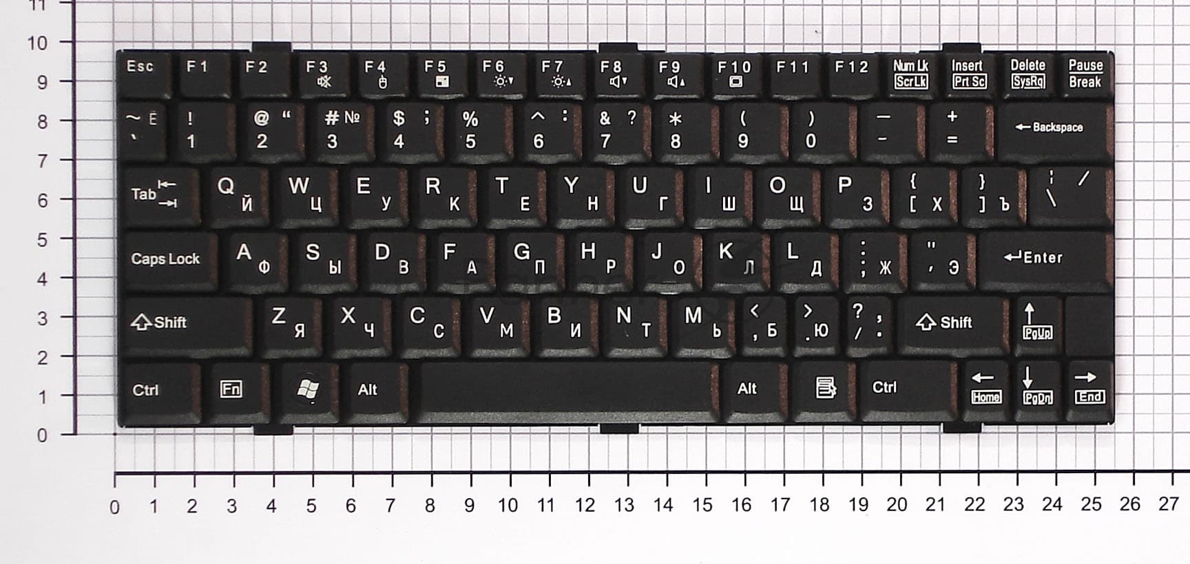 Клавиатура для ноутбука Fujitsu-Siemens LifeBook P5020 P5020D P5010 P5010D черная