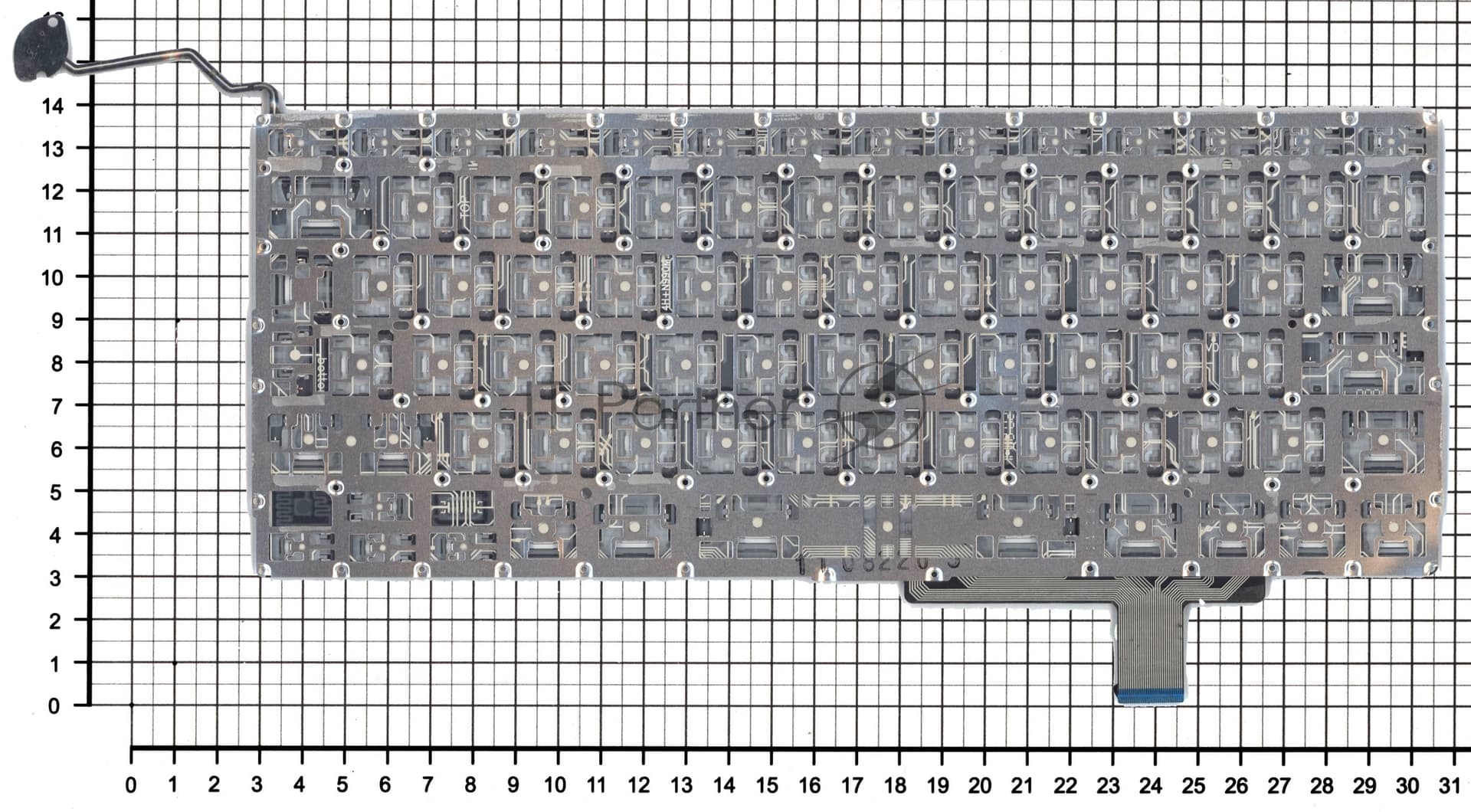 Клавиатура для ноутбука Macbook A1297 черная, большой Enter