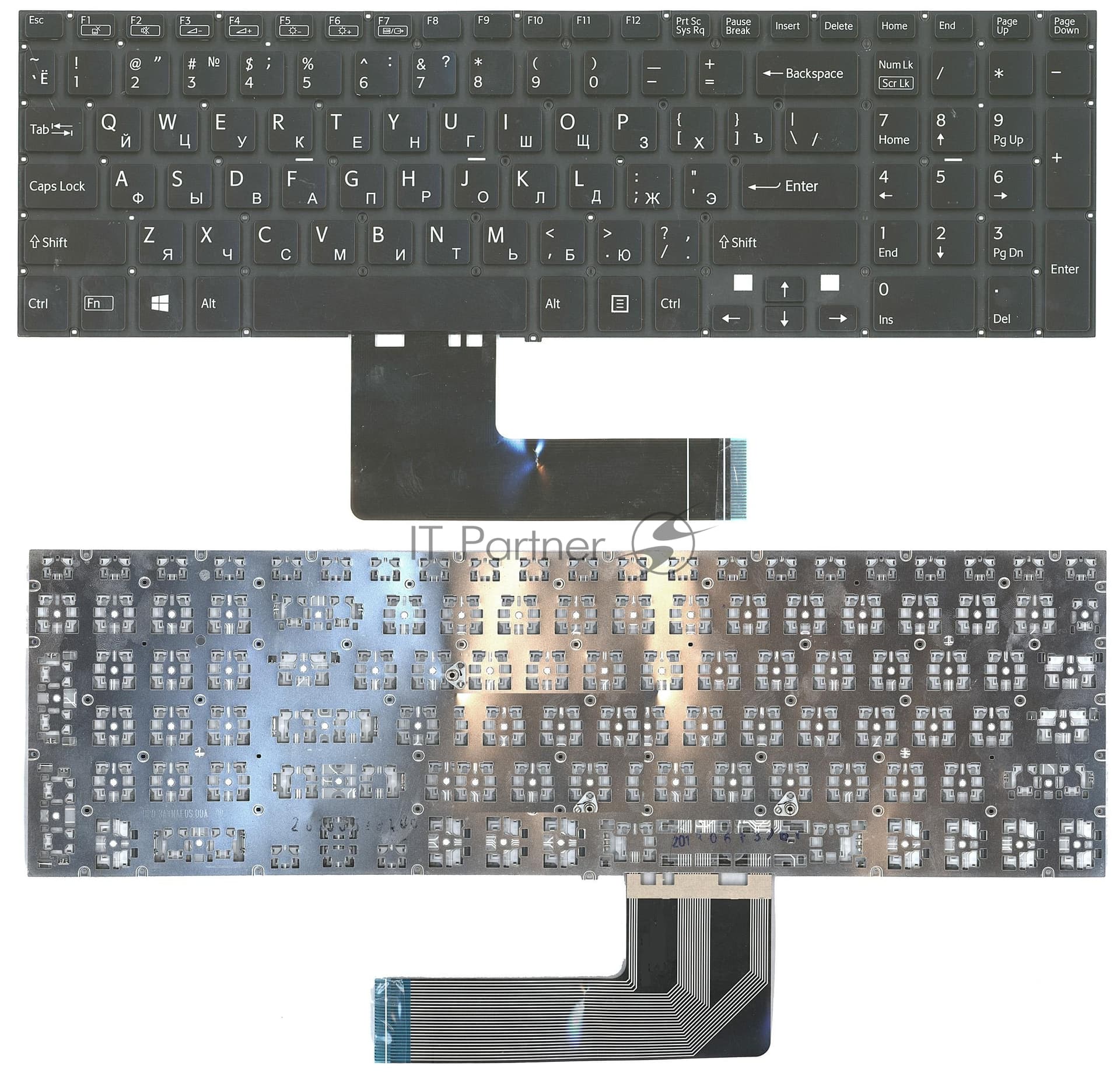 Клавиатура для ноутбука Sony FIT 15 SVF15 черная с подсветкой