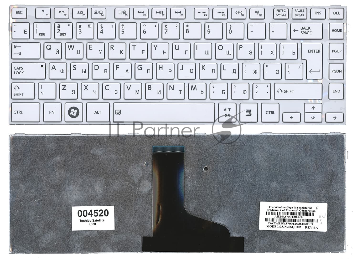 Клавиатура для ноутбука Toshiba Satellite L800 L830 белый
