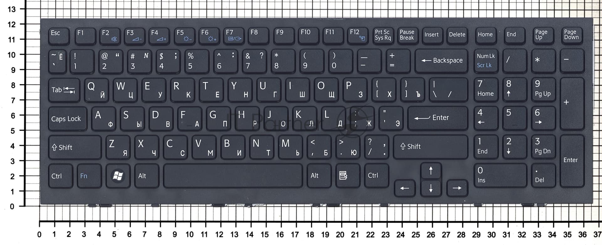 Клавиатура для ноутбука Sony Vaio VPC-EE VPCEE черная с черной рамкой