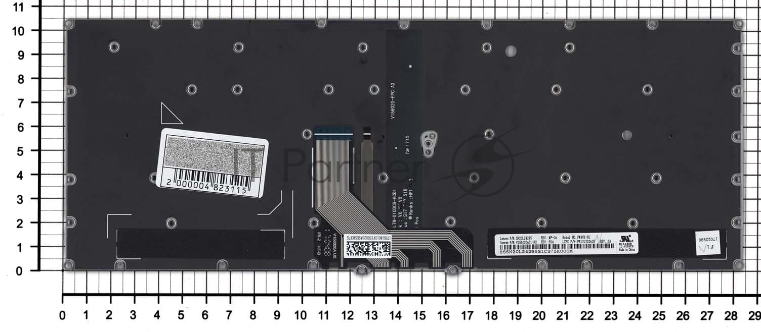 Клавиатура для ноутбука Lenovo 920-13IKB черная с подсветкой