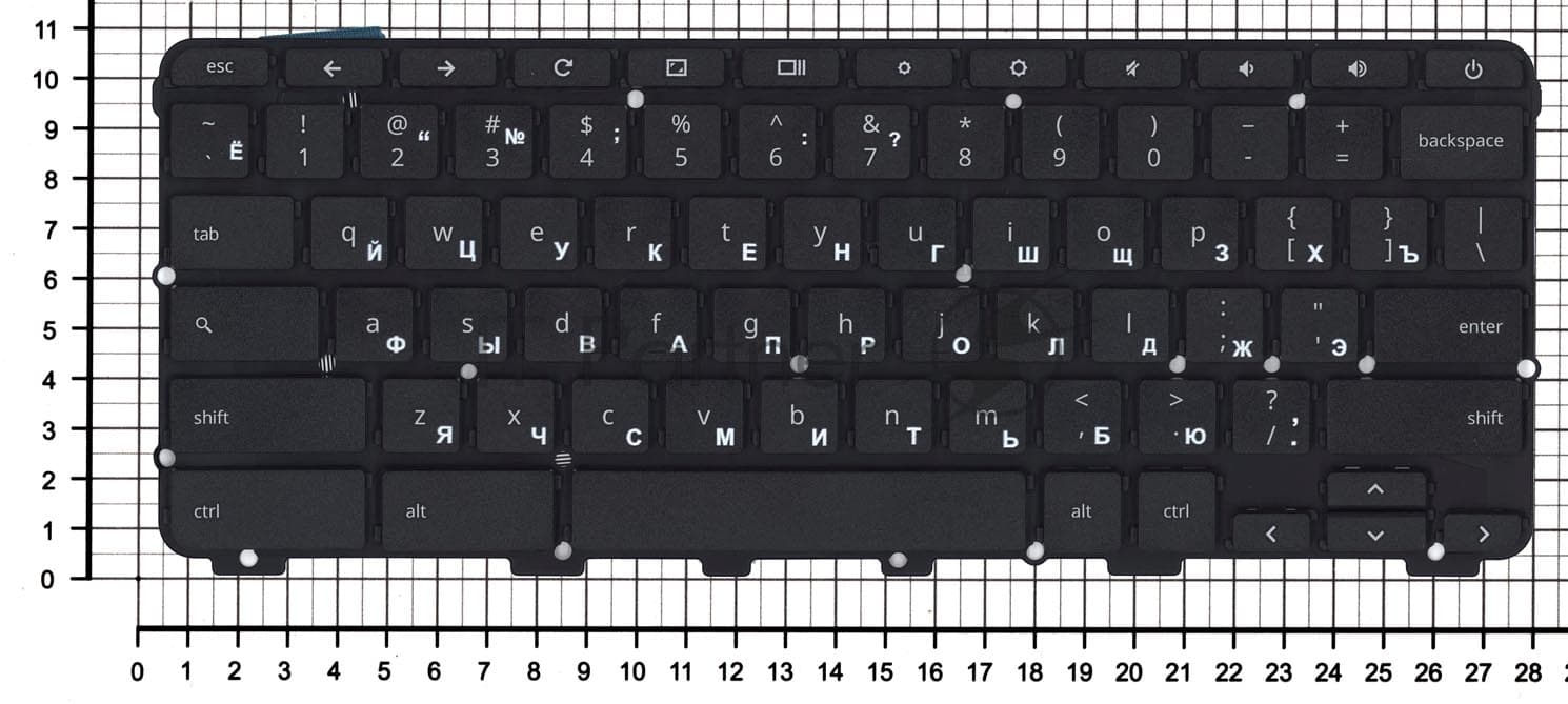 Клавиатура для ноутбука Lenovo Chromebook N21 черная
