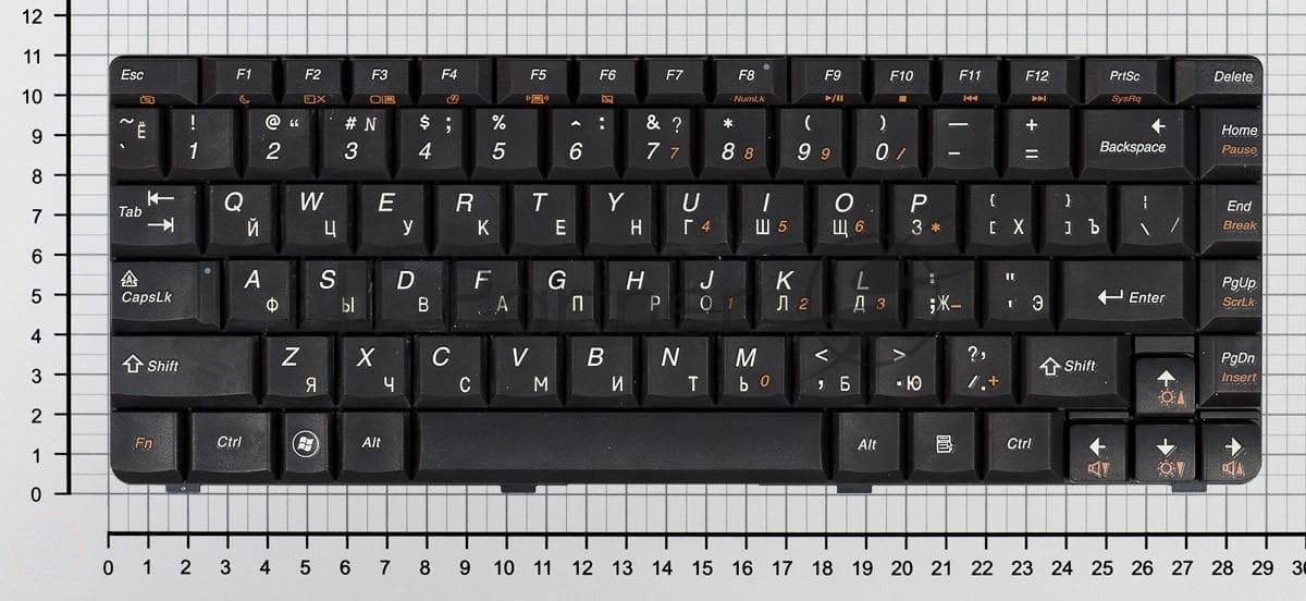 Клавиатура для ноутбука Lenovo IdeaPad G460 G465 черная