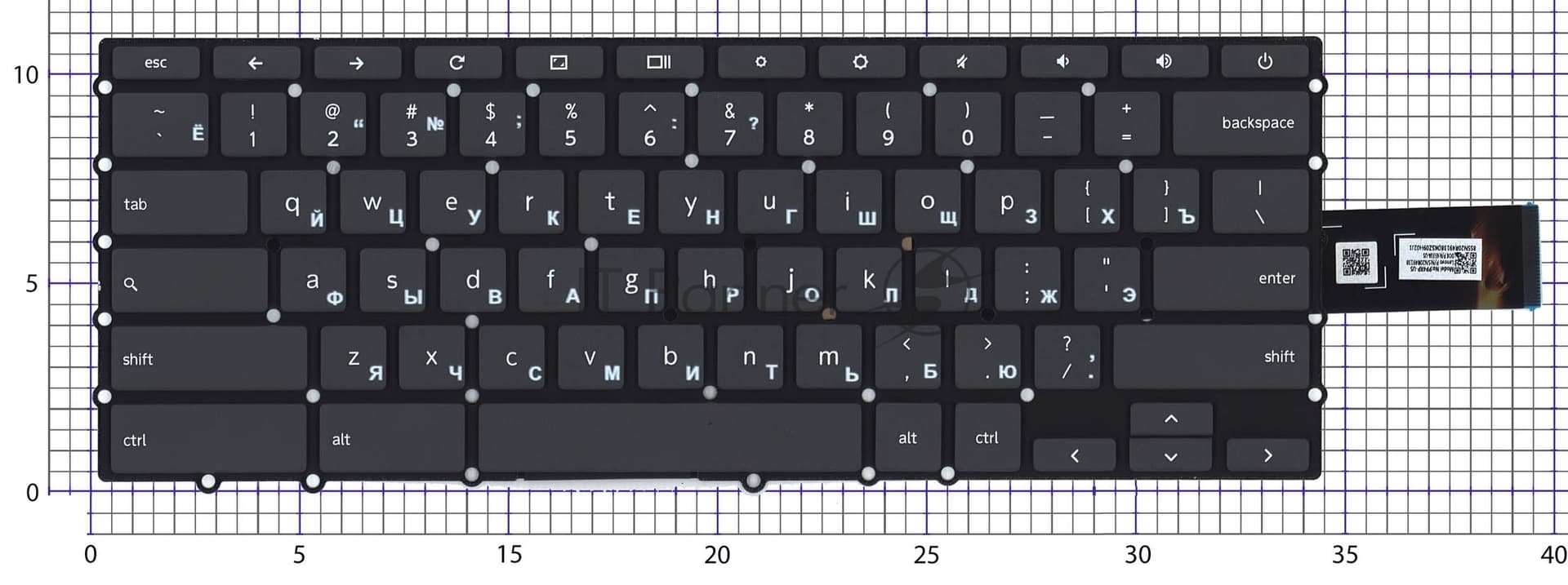 Клавиатура для ноутбука Lenovo Flex 3 CB-11 черная