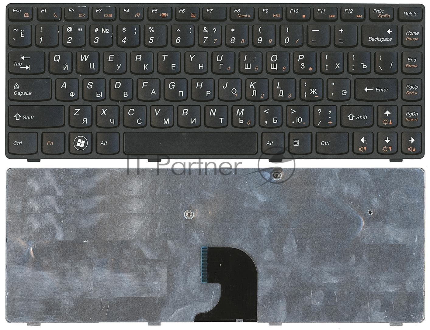 Клавиатура для ноутбука Lenovo IdeaPad G360 черная с рамкой