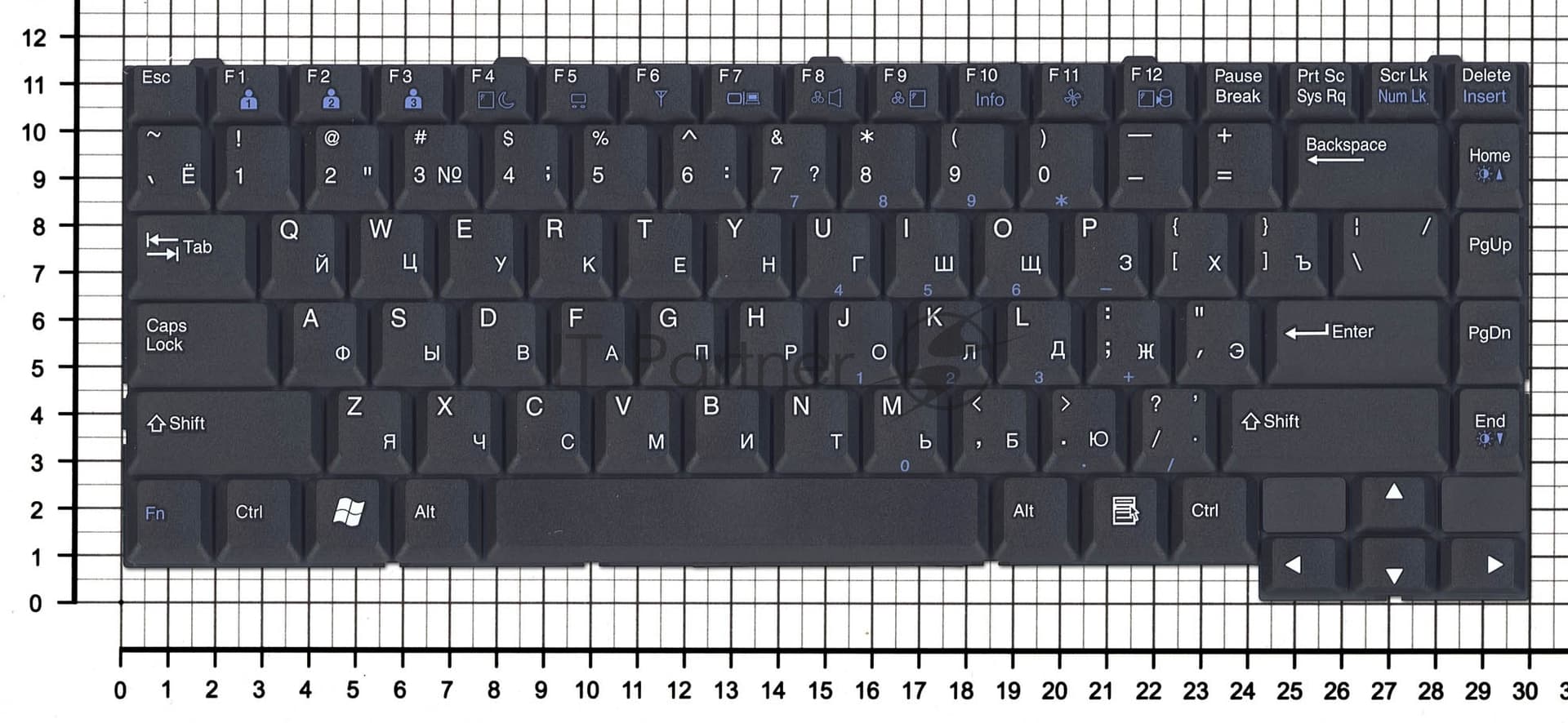 Клавиатура для ноутбука LG LE50 LM60 LM70 LS55 LS70 V1 черная