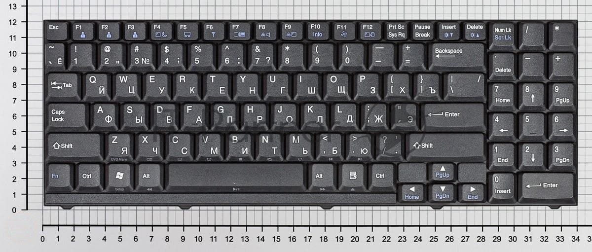 Клавиатура для ноутбука LG LW60 LW70 LW65 LW75 LS70 M70 черная