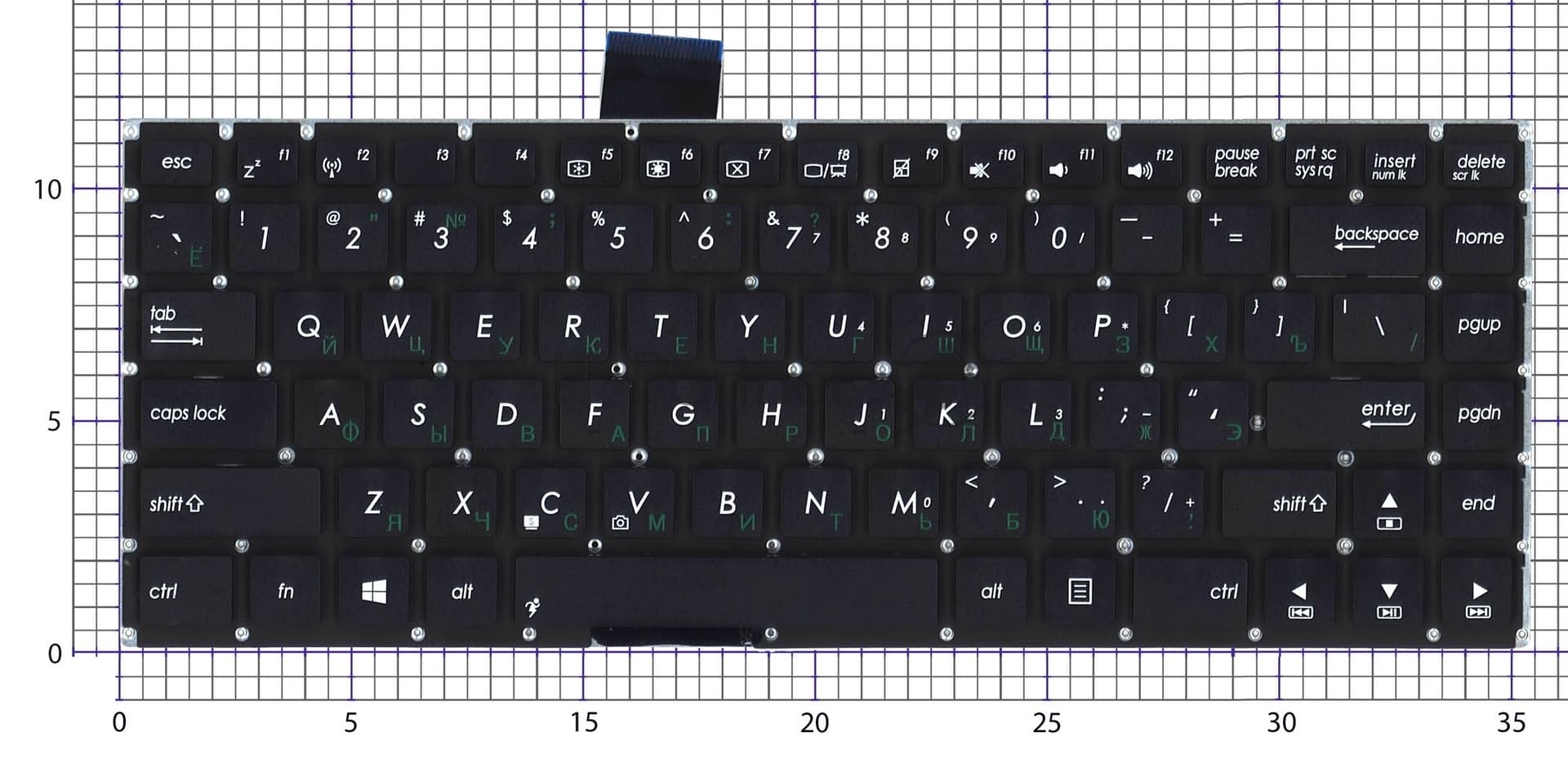 Клавиатура для ноутбука Asus X402 черная