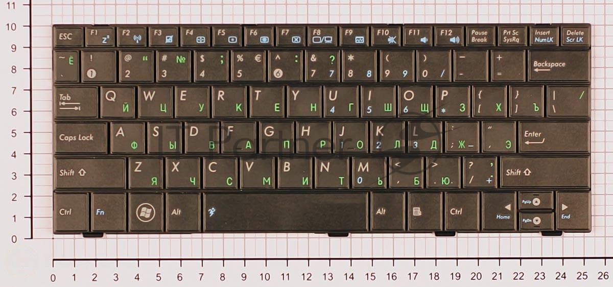 Клавиатура для ноутбука Asus Eee PC 1005HA 1008HA 1001HA 1001px черная