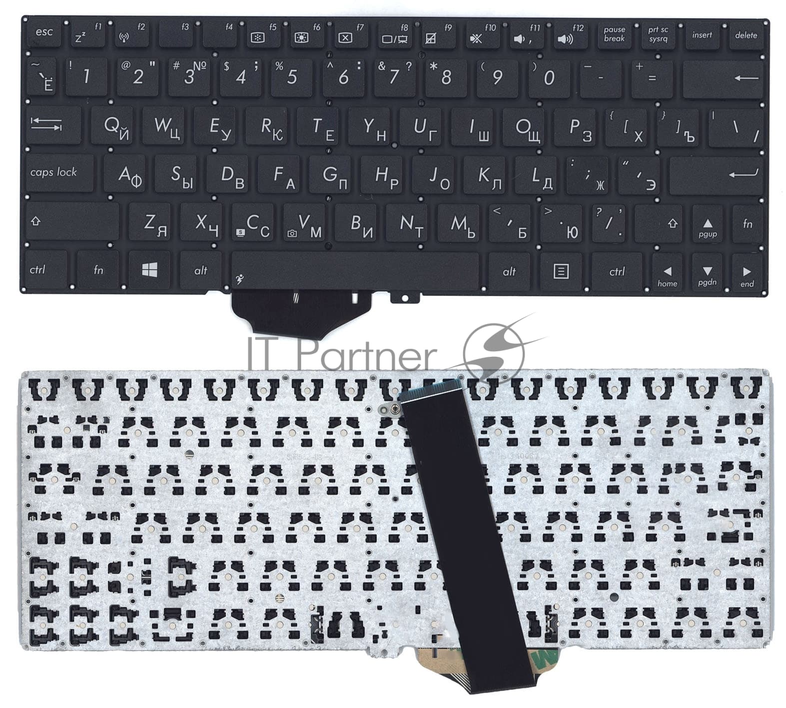 Клавиатура для ноутбука Asus Vivobook X102 черная без рамки