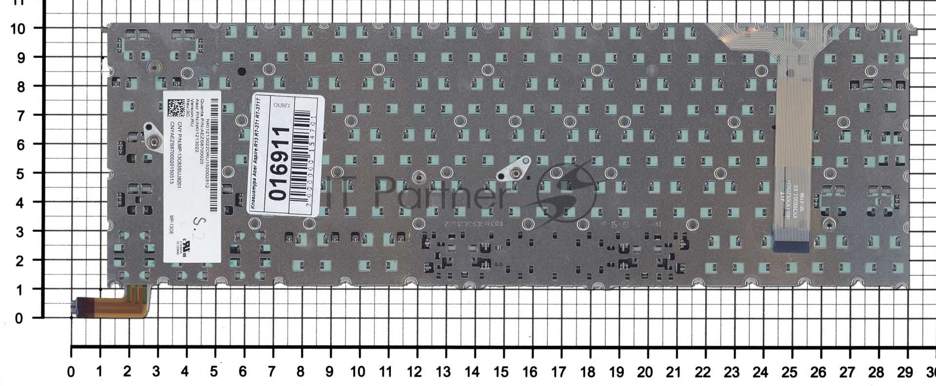 Клавиатура для ноутбука Acer Aspire R13 R7-371 R7-371T черная с подсветкой