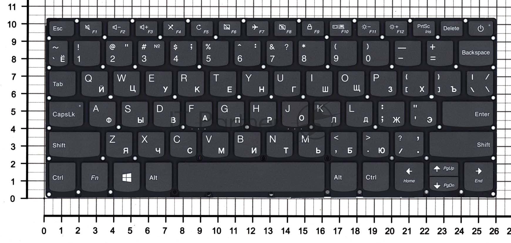 Клавиатура для ноутбука Lenovo Ideapad 130S-11IGM черная