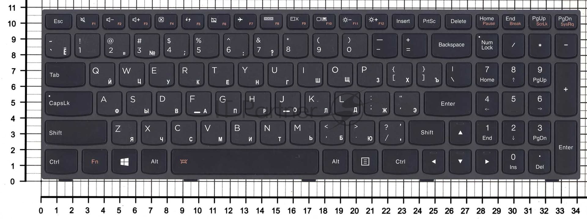 Клавиатура для ноутбука Lenovo IdeaPad G50-70 Z50-70 черная с подсветкой