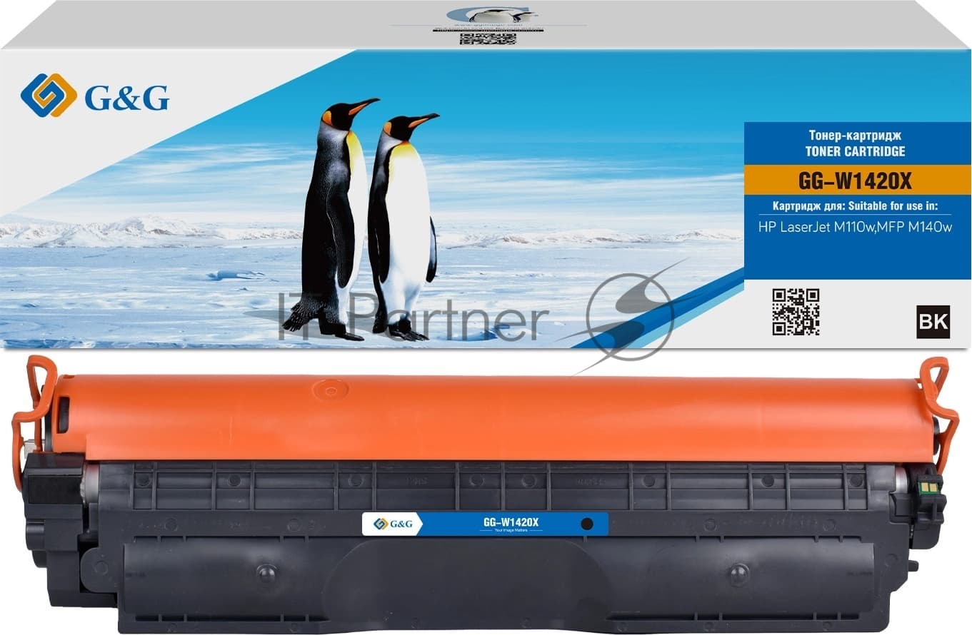 Картридж G&G GG-W1420X W1420A черный (2000стр.) для HP LJ M110w/MFP M140w