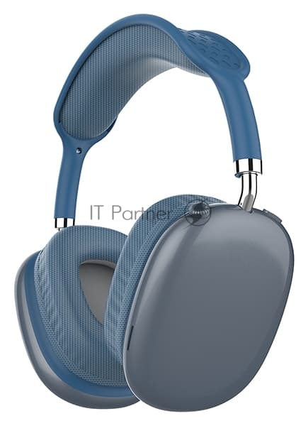 Беспроводные/проводные наушники QUMO Emotion BT 0092 синий, накладные, Bluetooth + проводной, до 10 ч