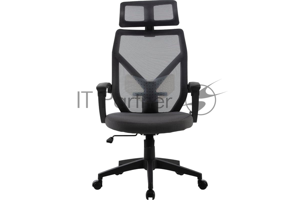 Кресло Cactus CS-MC414-BK черный сетка/ткань с подголов. крестов. пластик