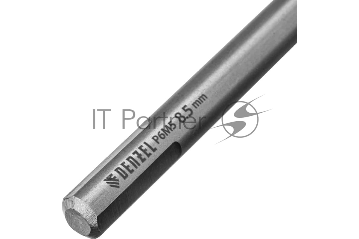 Сверло спиральное по металлу Denzel 8,5 х 165 мм, Р6М5, Golden Tip, удлиненное