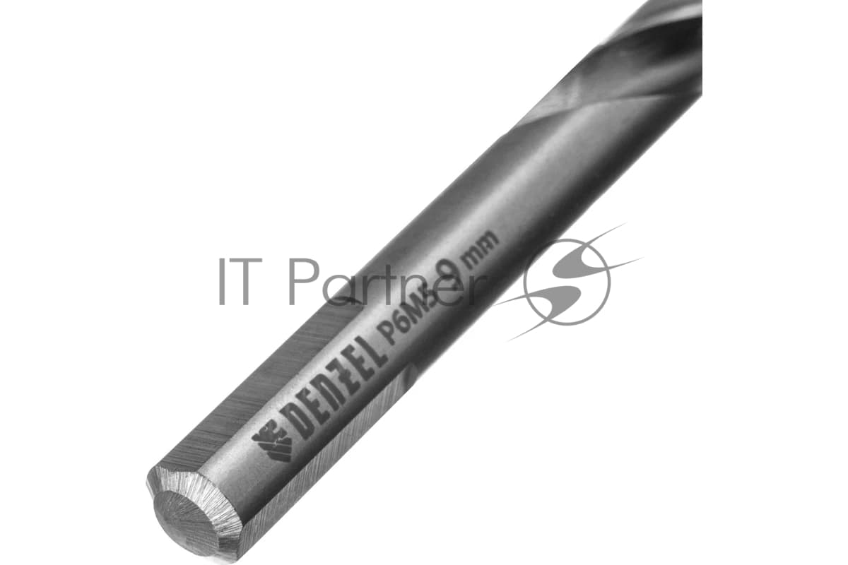 Сверло спиральное по металлу Denzel 9 x 125мм, Р6М5, Golden Tip