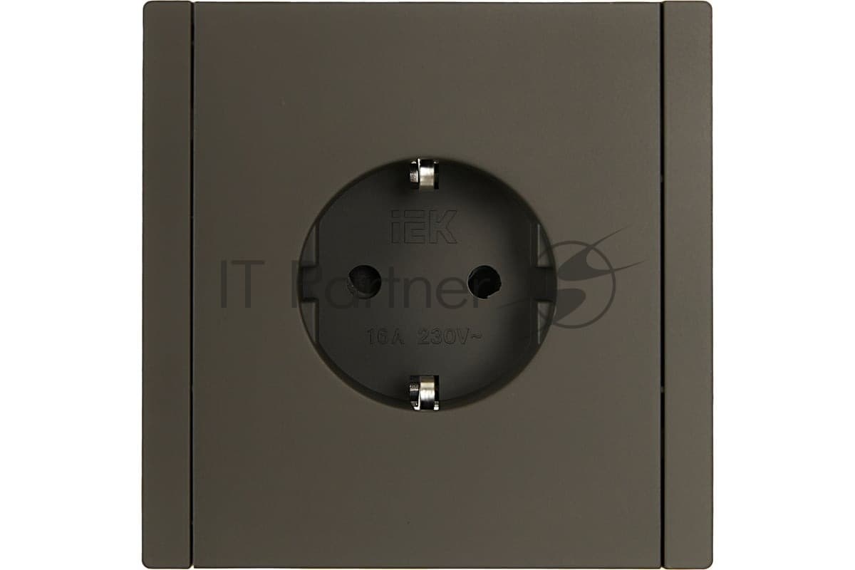 Розетка СП FORTE&PIANO FP315 16А с заземл. защ. шторки винт. крепл. сер. IEK FP-R14-16-K03