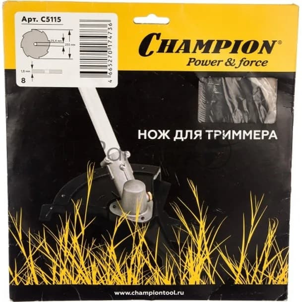 Нож для садовых триммеров Champion C5115 L=255мм