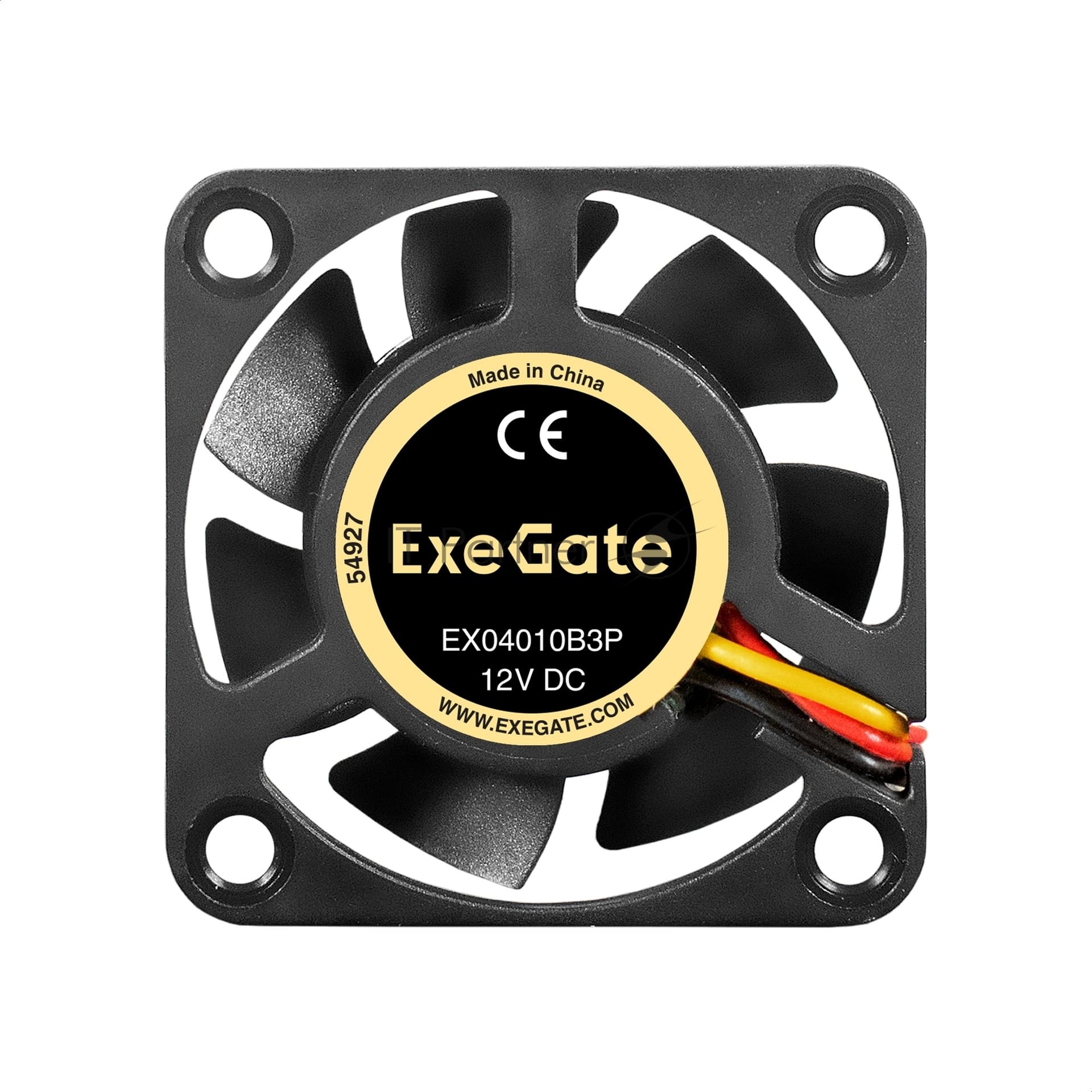 Вентилятор для корпуса ExeGate EX04010B3P черный, 40 мм, 5500 об/мин, 26 дБ, 3 pin