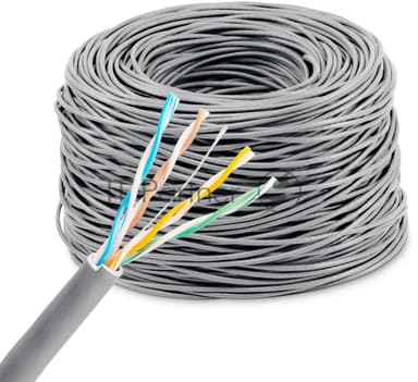Кабель сетевой KingPrice KP-utp-c5e-0.5мм-CU-305m UTP 4 пары cat.5E solid 0.50мм Cu 305м серый