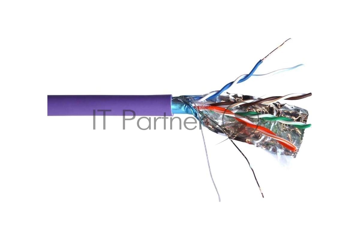 Кабель информационный Lanmaster TWT-5EFTP-NGLS cat.5e FTP 4 пары 24AWG нг(А)-LS внутренний 305м фиолетовый
