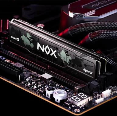 Оперативная память Apacer Nox, DDR5, 32Gb (2x16Gb), 5200MHz, CL40, DIMM, радиатор, серый/черный