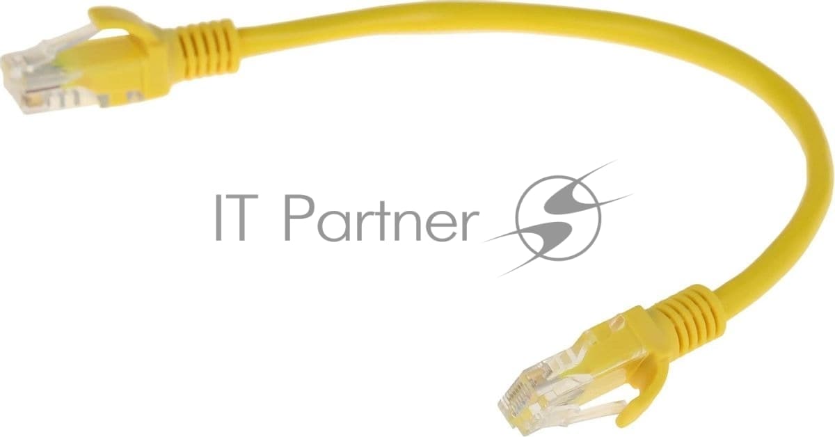 Cablexpert PP12-0.25M/Y Патч-корд UTP кат.5e, 0.25м, литой, многожильный, жёлтый (PP12-0.25M/Y)