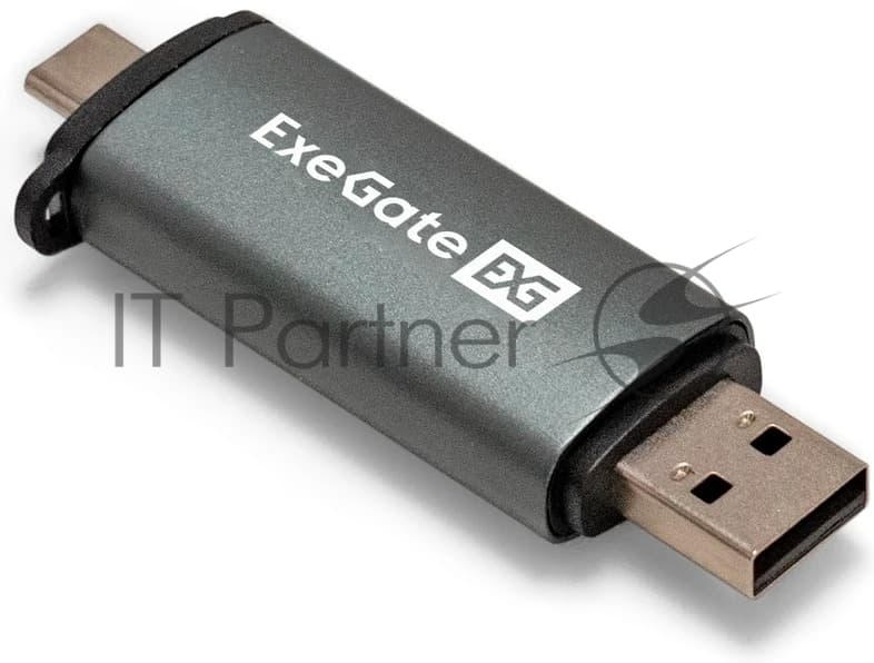 Картридер CR-201CA USB Type-A + Type-C серый EX297630RUS EXEGATE