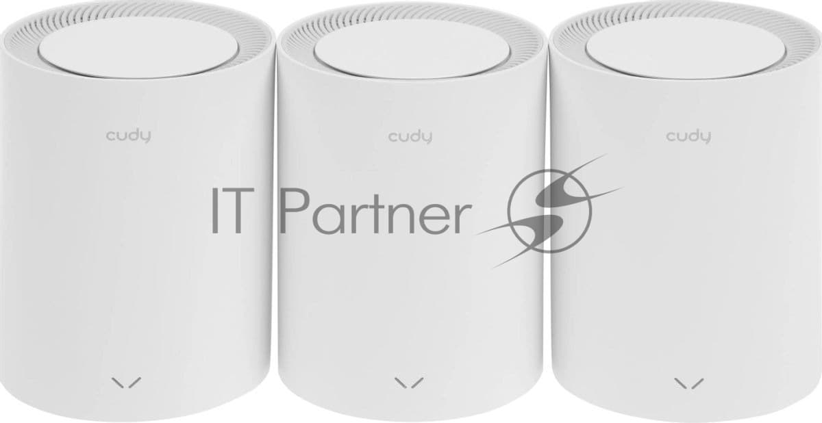Бесшовный Mesh роутер Cudy M1800(3-Pack) AX1800 10/100/1000BASE-TX белый (упак.:3шт)
