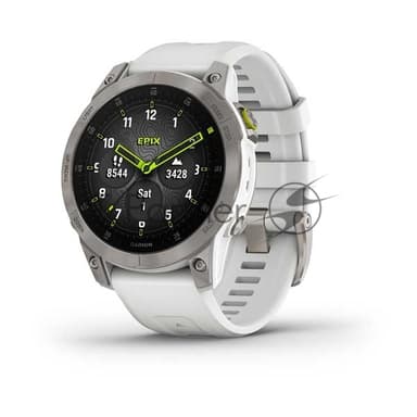 Умные часы Garmin Epix (Gen 2) Sapphire, 1.3" AMOLED, Wi-Fi, Bluetooth, ANT+, GPS, IPX8, титановый белый