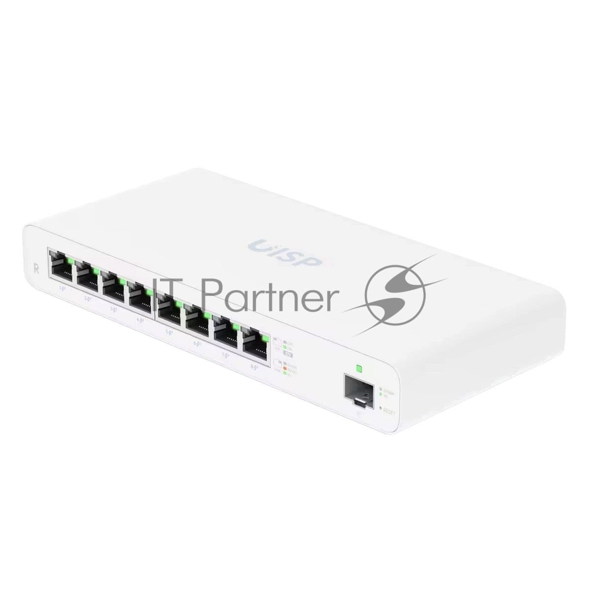 Маршрутизатор Ubiquiti UISP Router 2 ядра (880 МГц), 8х 1G RJ45, 1х SFP, раздача PoE 110 Вт